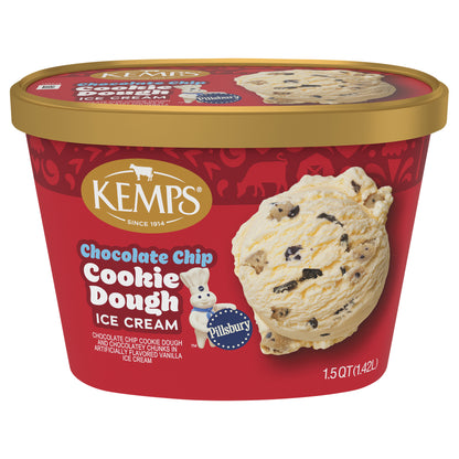 Kemps Chocolate Chip Cookie Dough Ice Cream 1.5 Quart