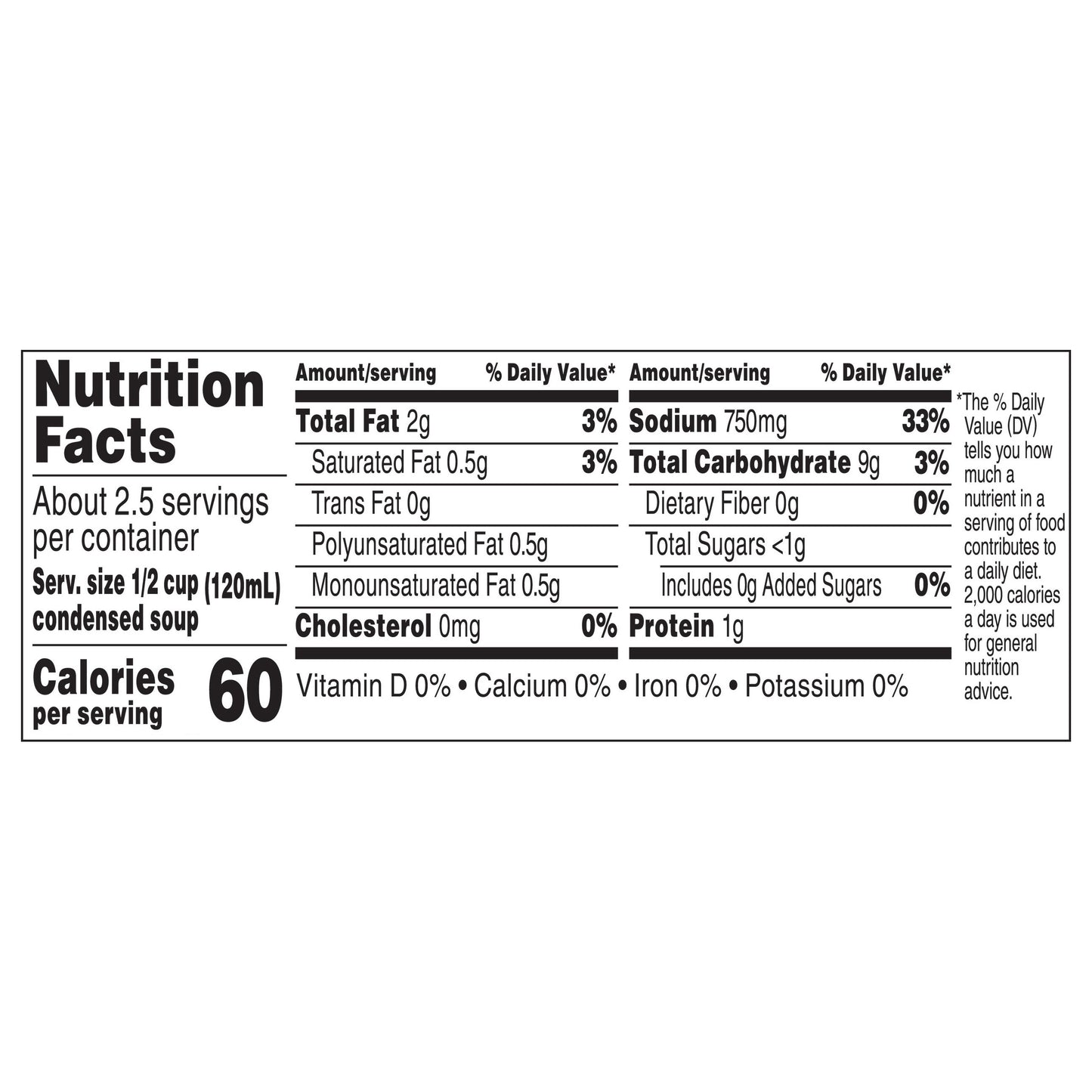 Campbell's 98% Fat Free Cream of Mushroom Condensed Soup 10.5 oz