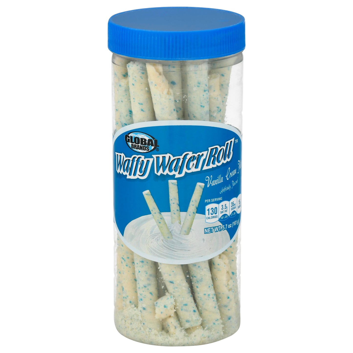 Global Brands Vanilla Cream Filled Waffy Wafer Roll 5.7 oz