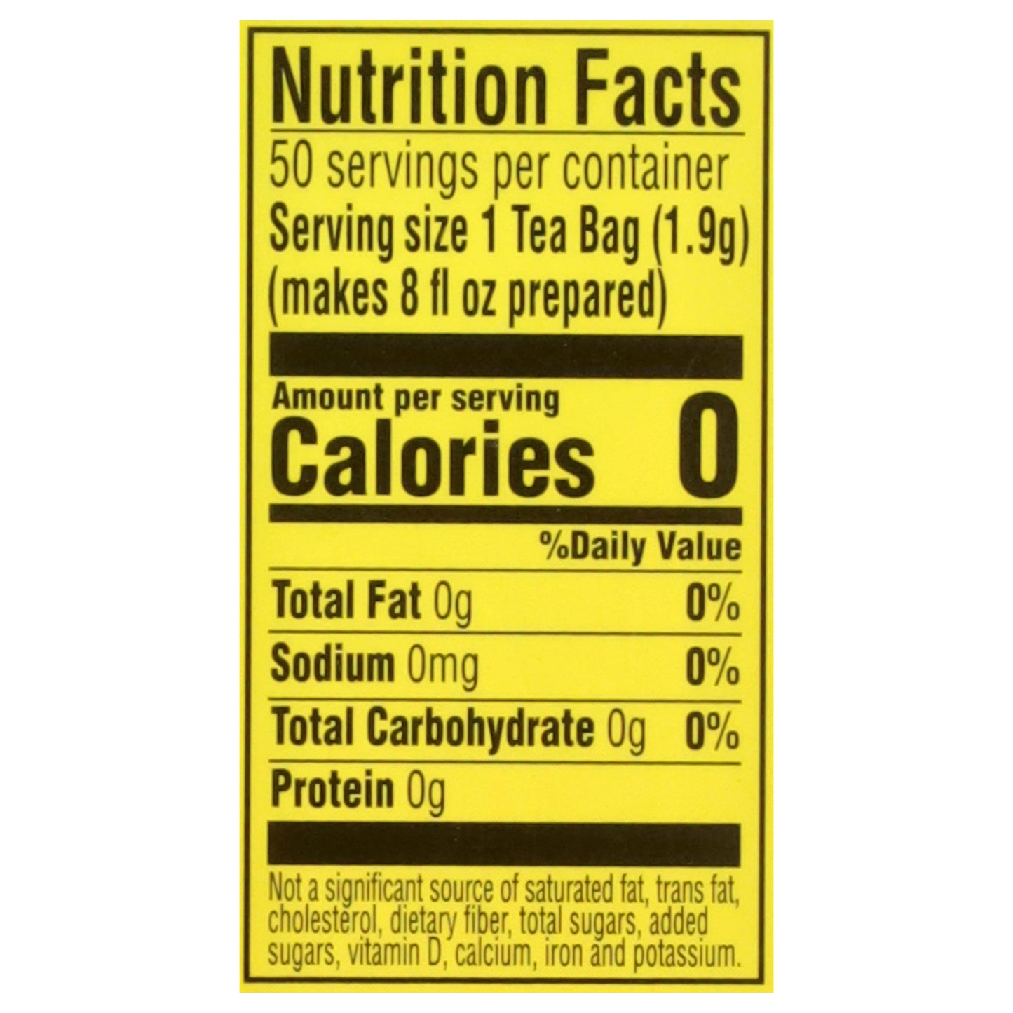 Lipton Yellow Label Decaffeinated Black Tea 50 Tea Bags