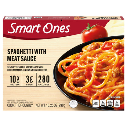 Smart Ones Spaghetti with Meat Sauce Frozen Meal, 10.25 oz Box