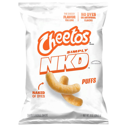 Cheetos Simply NKD Puffs Cheese Flavored Snacks Regular, 8 Oz