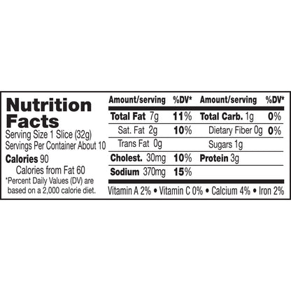 Bar-S Classic Bologna Sliced Deli-Style Lunch Meat, 10 Slices Per Package, 12 Ounce Pack