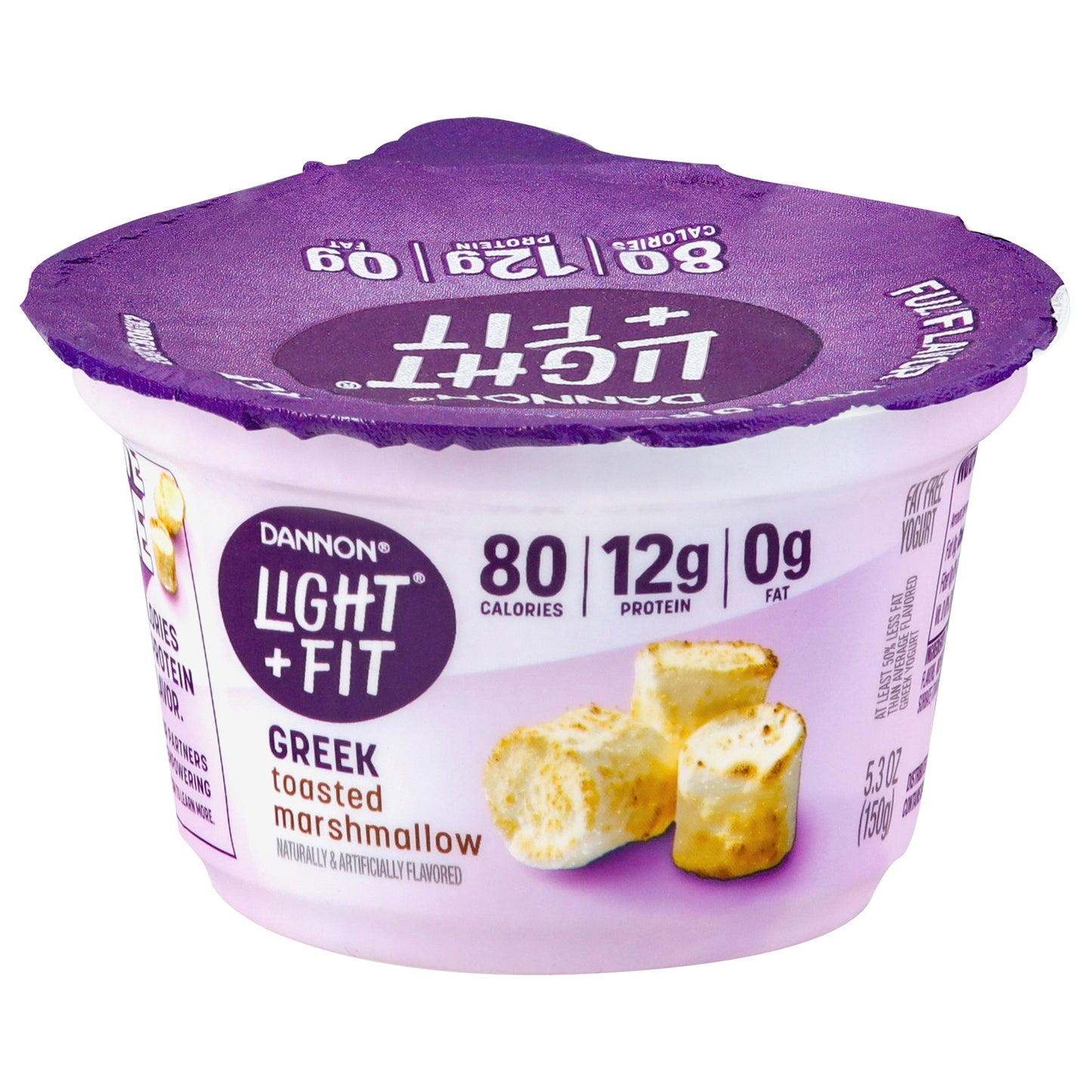 Dannon Light + Fit Fat Free Greek Toasted Marshmallow Yogurt 5.3 oz