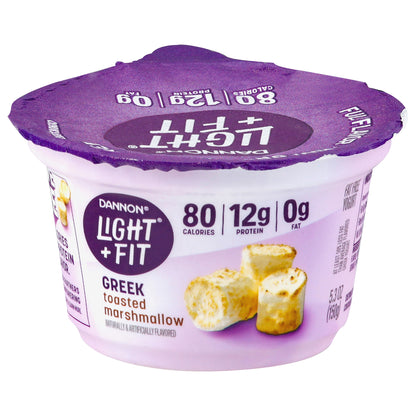 Dannon Light + Fit Fat Free Greek Toasted Marshmallow Yogurt 5.3 oz