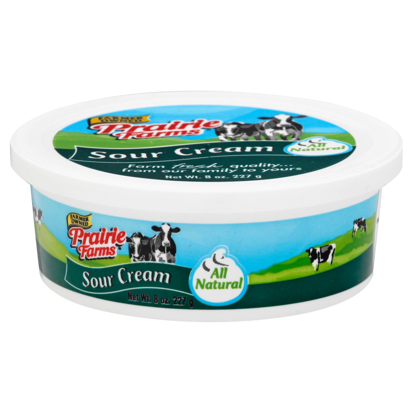 Prairie Farms All Natural Sour Cream 8 oz