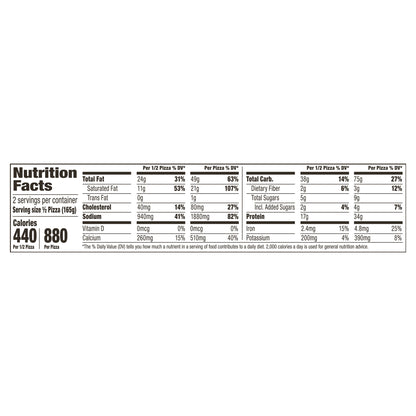 Totino's Ultimate Pizza, Uncured Pepperoni, Frozen Pizza, Game Day Football Snacks, 11.64 oz
