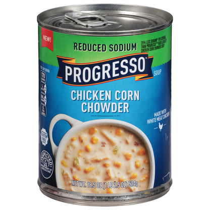 Progresso Reduced Sodium Chicken Corn Chowder Soup 18.5 oz