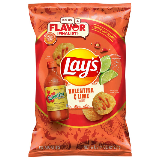 Lay's Potato Chips Valentina & Lime Flavored 7 3/4 Oz
