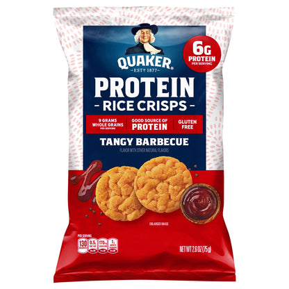 Quaker Protein Rice Crisps Tangy Barbecue, 2.6 Oz