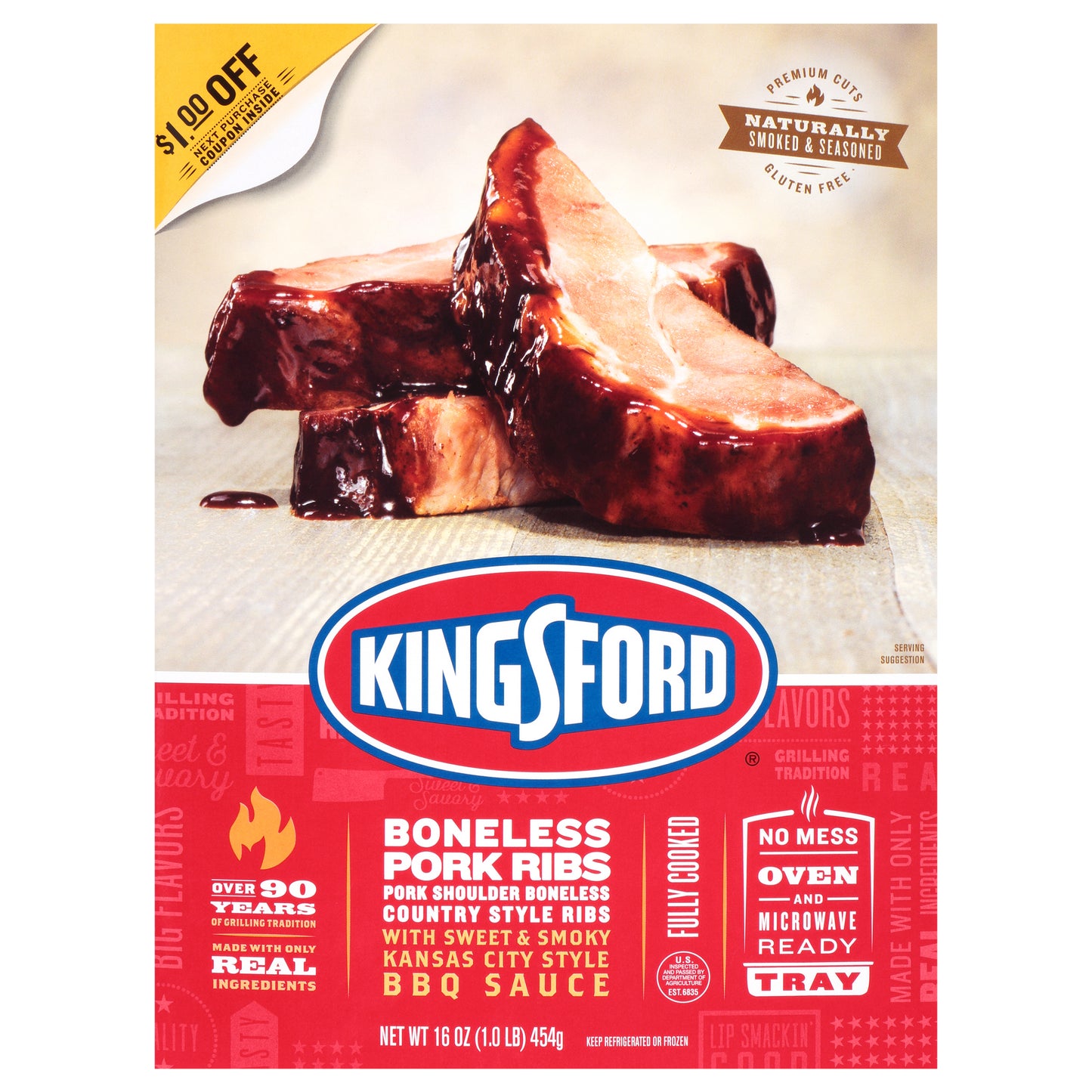 Kingsford Boneless Pork Ribs 16 oz. Tray