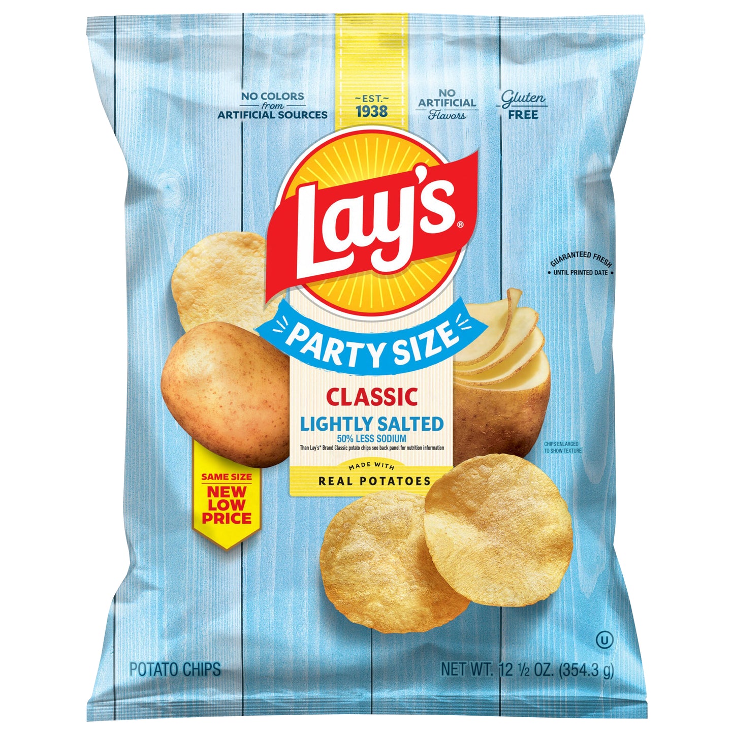 Lay's Lightly Salted Potato Chips Classic 12 1/2 Oz