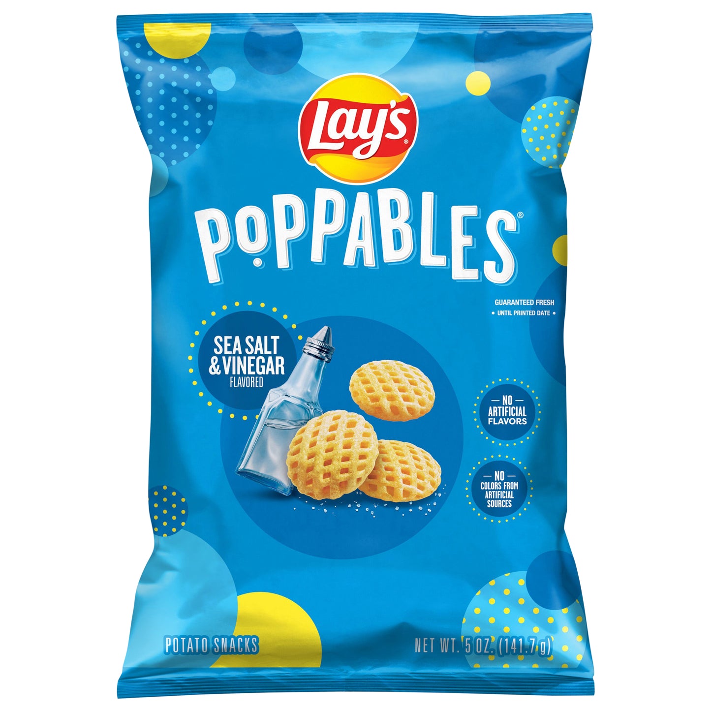 Lay's Poppables Potato Snacks Sea Salt & Vinegar Flavored 5 Oz
