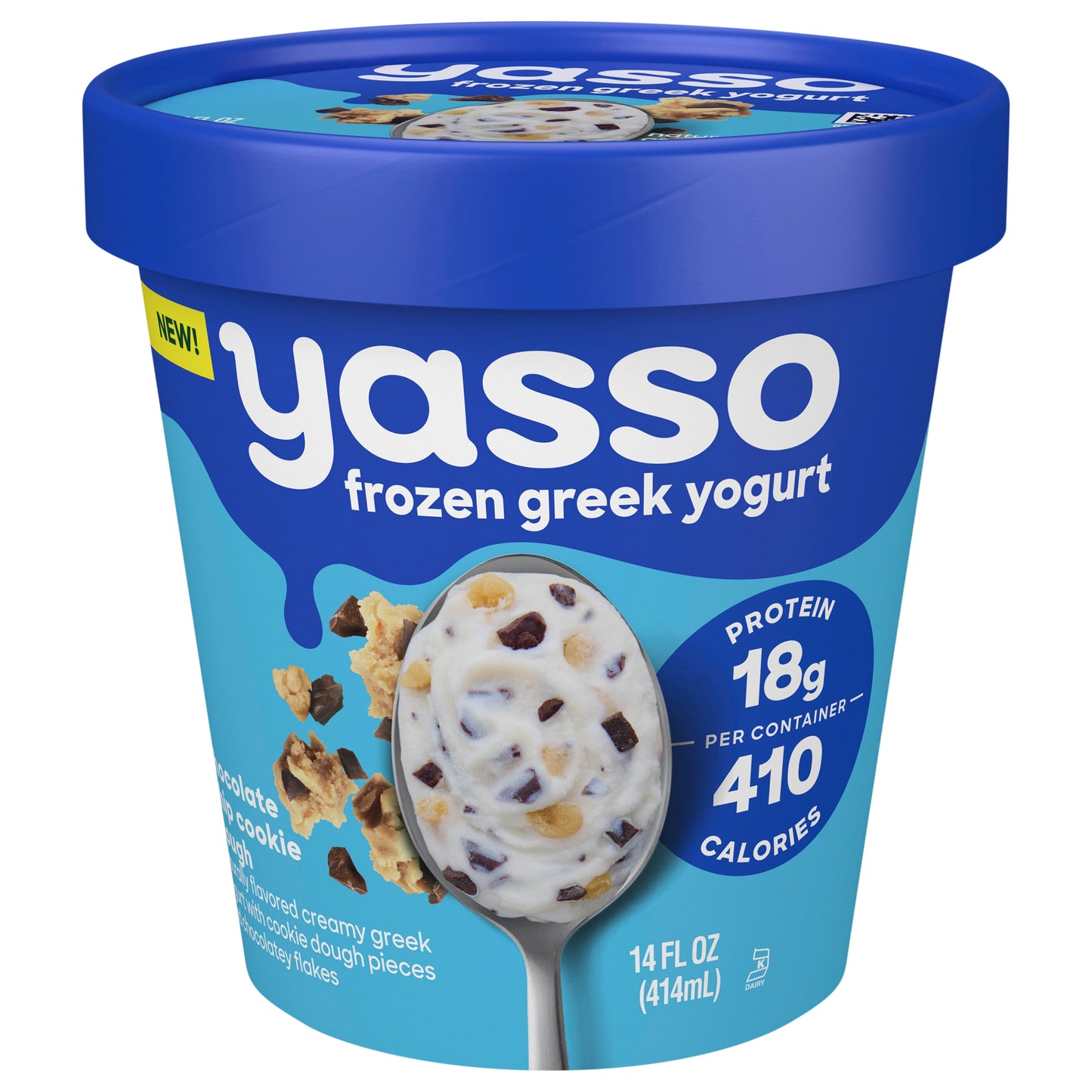 Yasso Frozen Greek Yogurt Chocolate Chip Cookie Dough 14 fl oz