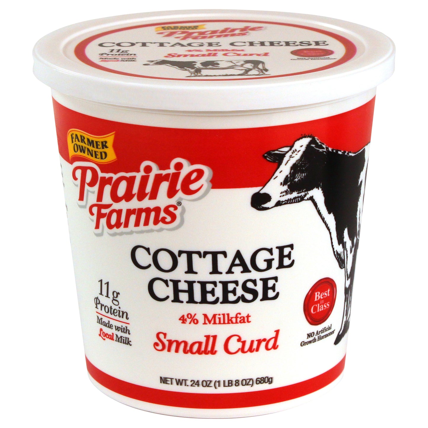Prairie Farms 4% Small Curd Cottage Cheese, 24 Oz