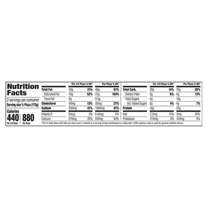 Totino's Ultimate Pizza, Loaded Combination, Sausage and Pepperoni, Frozen Pizza, Frozen Snacks, 12.21 oz