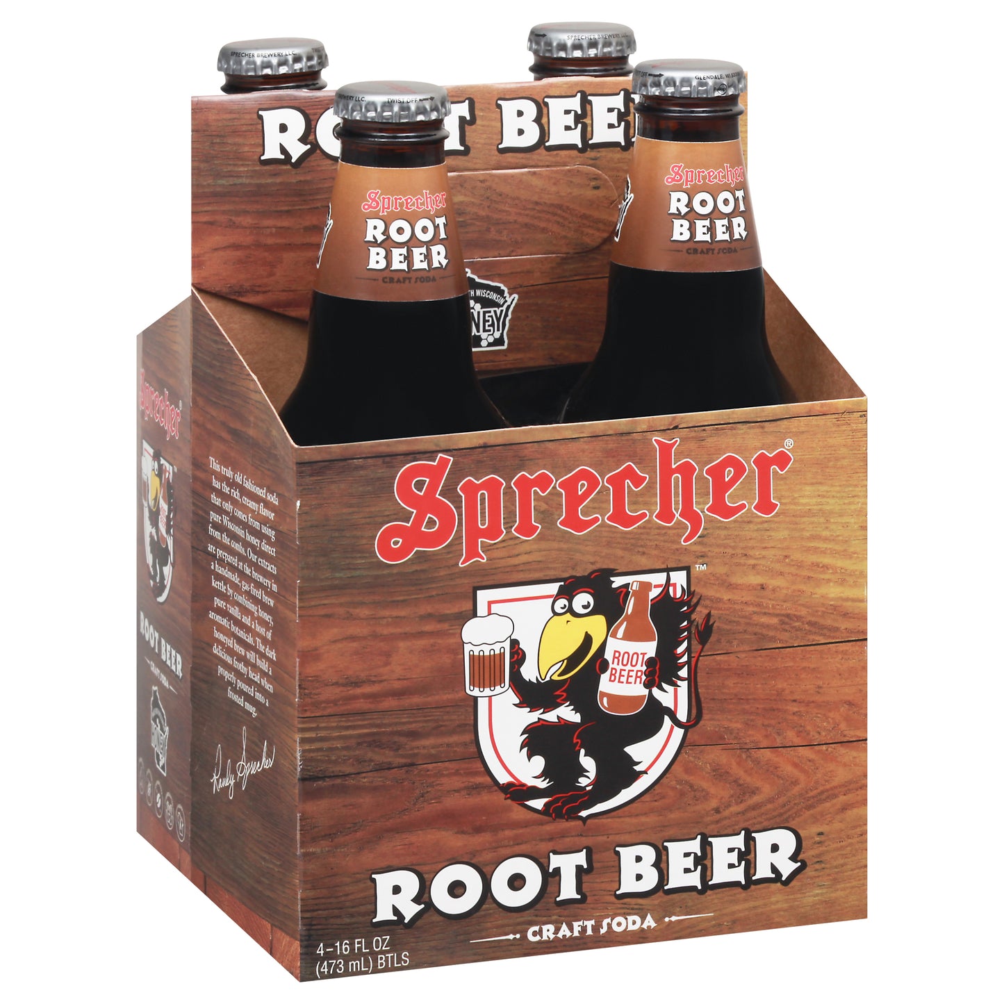 Sprecher Root Beer Craft Soda 4-16 fl oz Bottles