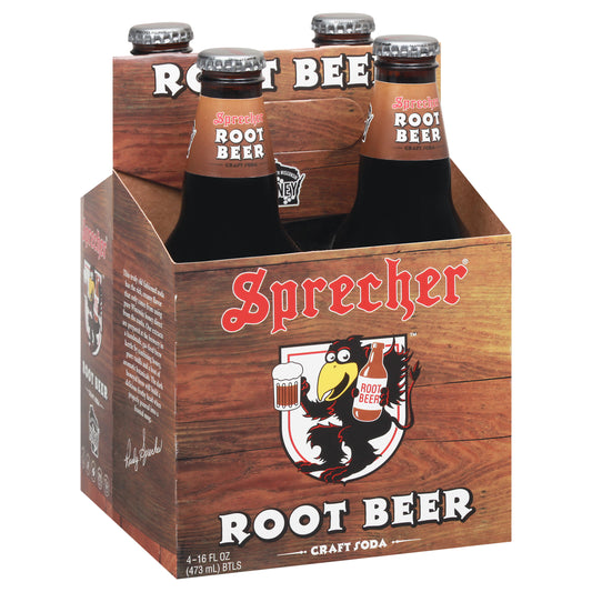 Sprecher Root Beer Craft Soda 4-16 fl oz Bottles