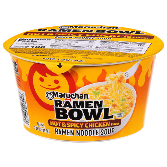 Maruchan Hot & Spicy Chicken Flavor Ramen Bowl 3.32 oz Cup