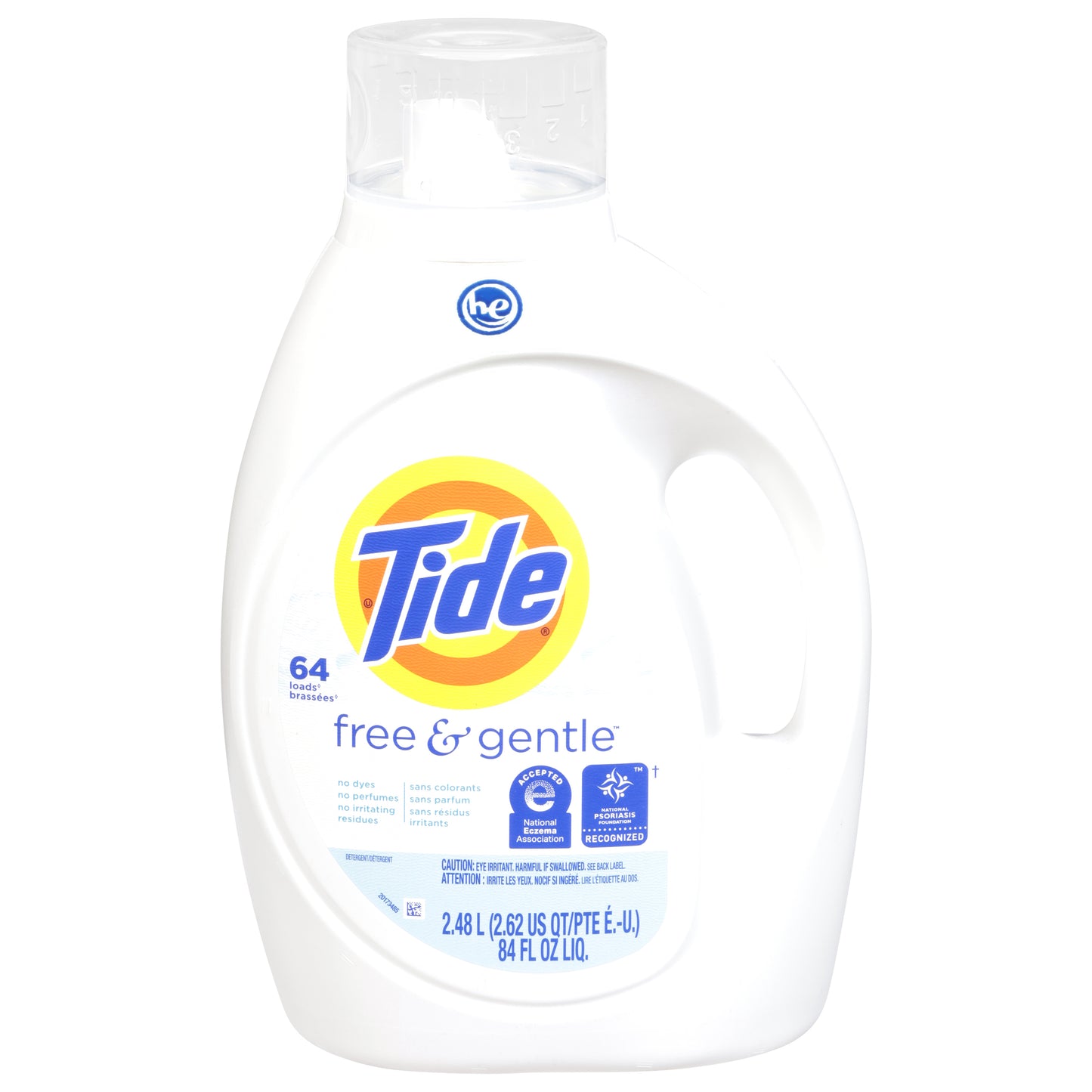 Tide Free & Gentle Detergent 84 fl oz - Tide Free & Gentle He Compatible