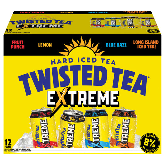 Twisted Tea Extreme Variety Pack Hard Iced Tea, 8% ABV (12 fl. oz. Can, 12pk.)