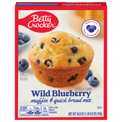 Betty Crocker Wild Blueberry Muffin and Quick Bread Mix, 16.9 oz.