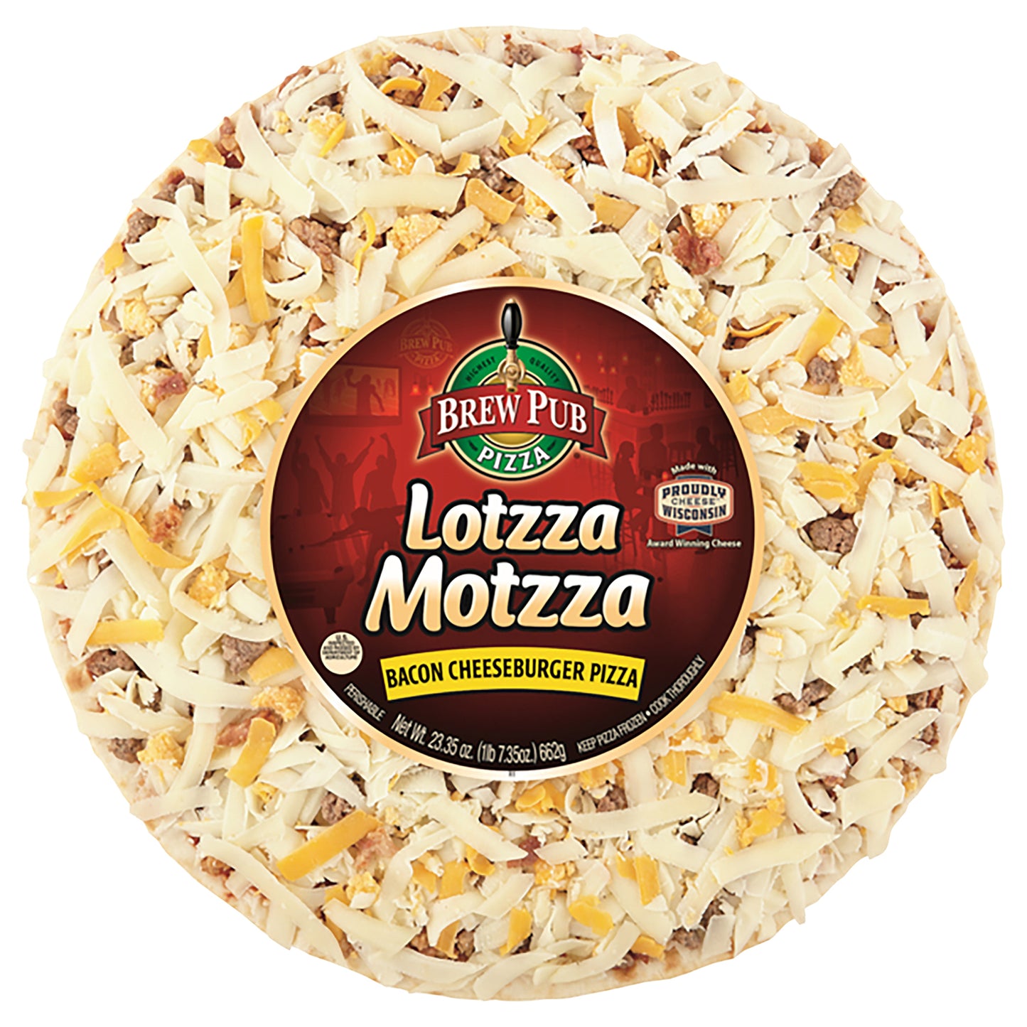 Brew Pub Pizza Lotzza Motzza Bacon Cheeseburger Pizza 23.35 oz