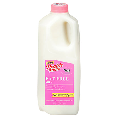 Prairie Farms Fat Free Milk 0.5 gl Jug