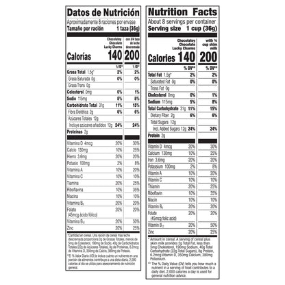 Lucky Charms Chocolatey Chocolate Cereal with Marshmallows, Kids Breakfast Cereal, Made with Whole Grain, 10.6 oz