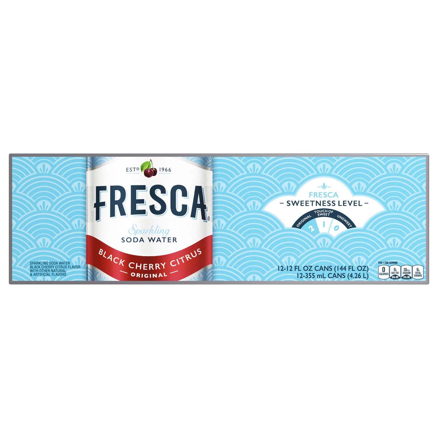 Fresca Fridge Pack Original Sparkling Black Cherry Citrus Soda Water 12 ea