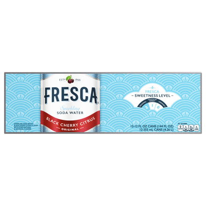 Fresca Fridge Pack Original Sparkling Black Cherry Citrus Soda Water 12 ea