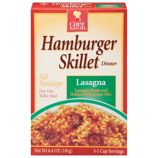 Chef Karlin Lasagna Hamburger Skillet Dinner 6.4 oz