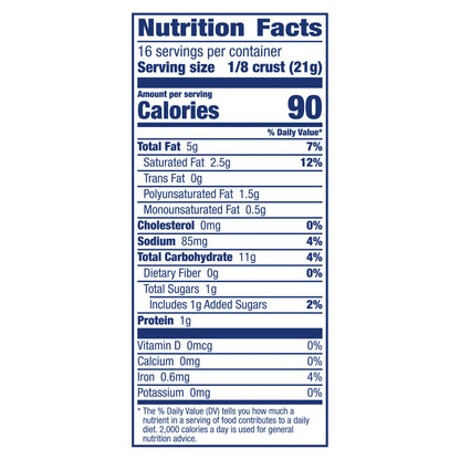 Pillsbury Pie Crusts, Deep Dish, All-Vegetable Shortening, 2 Crusts, 12 oz.