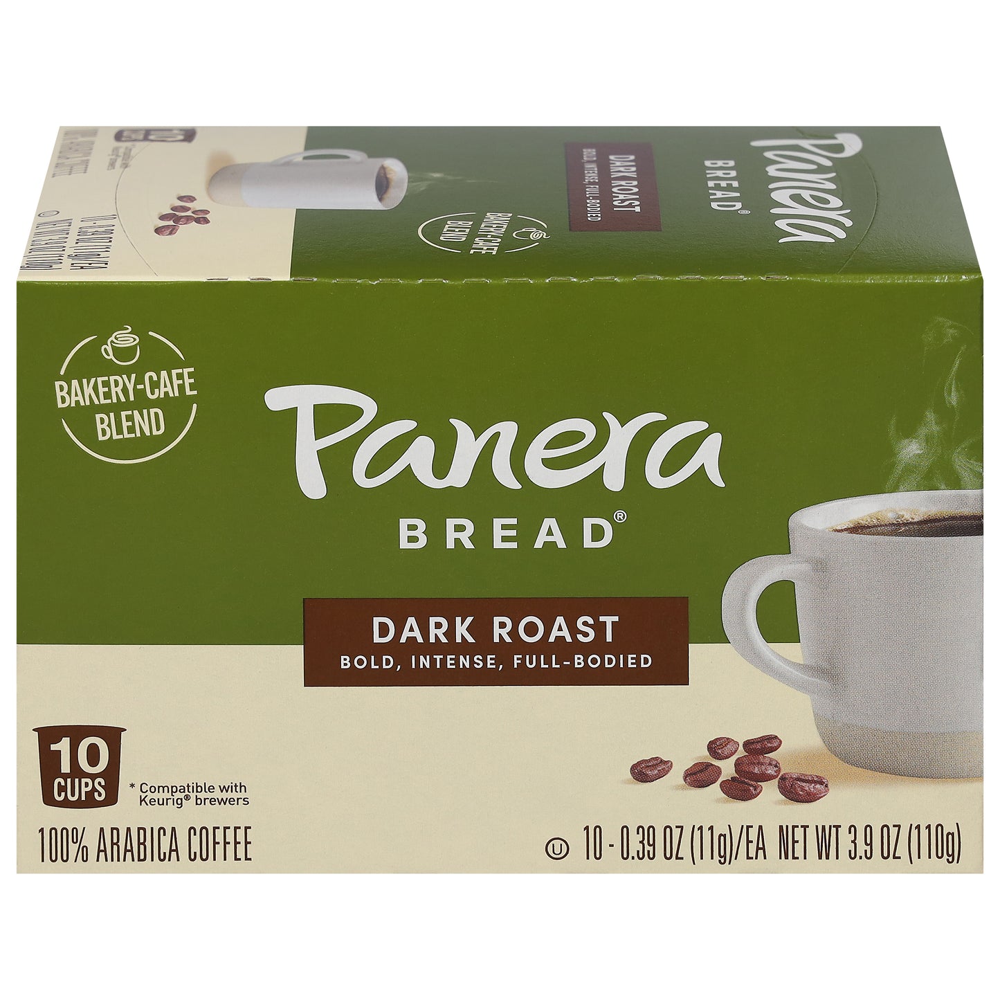 Panera Bread Cups Dark Roast Coffee 10 - 0.39 oz Cups