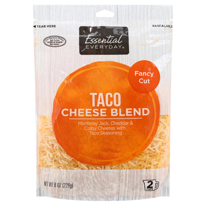 Essential Everyday Fancy Cut Taco Cheese Blend 8 oz