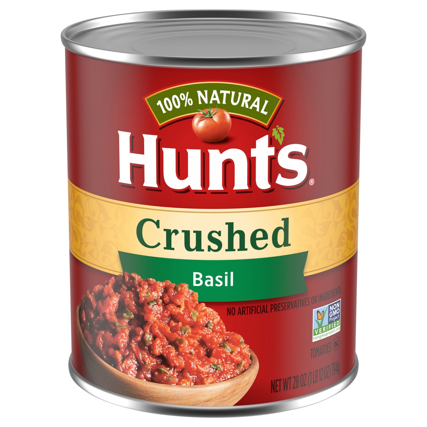 Hunt's Crushed Tomatoes with Basil, 28 oz.