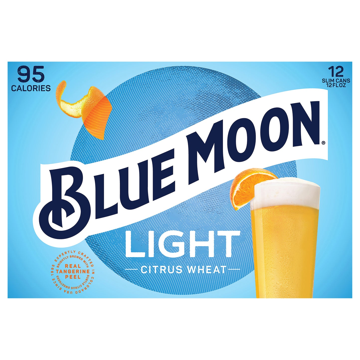 Blue Moon Light Citrus Wheat Craft Beer - 12 SLIM CANS 12FLOZ
