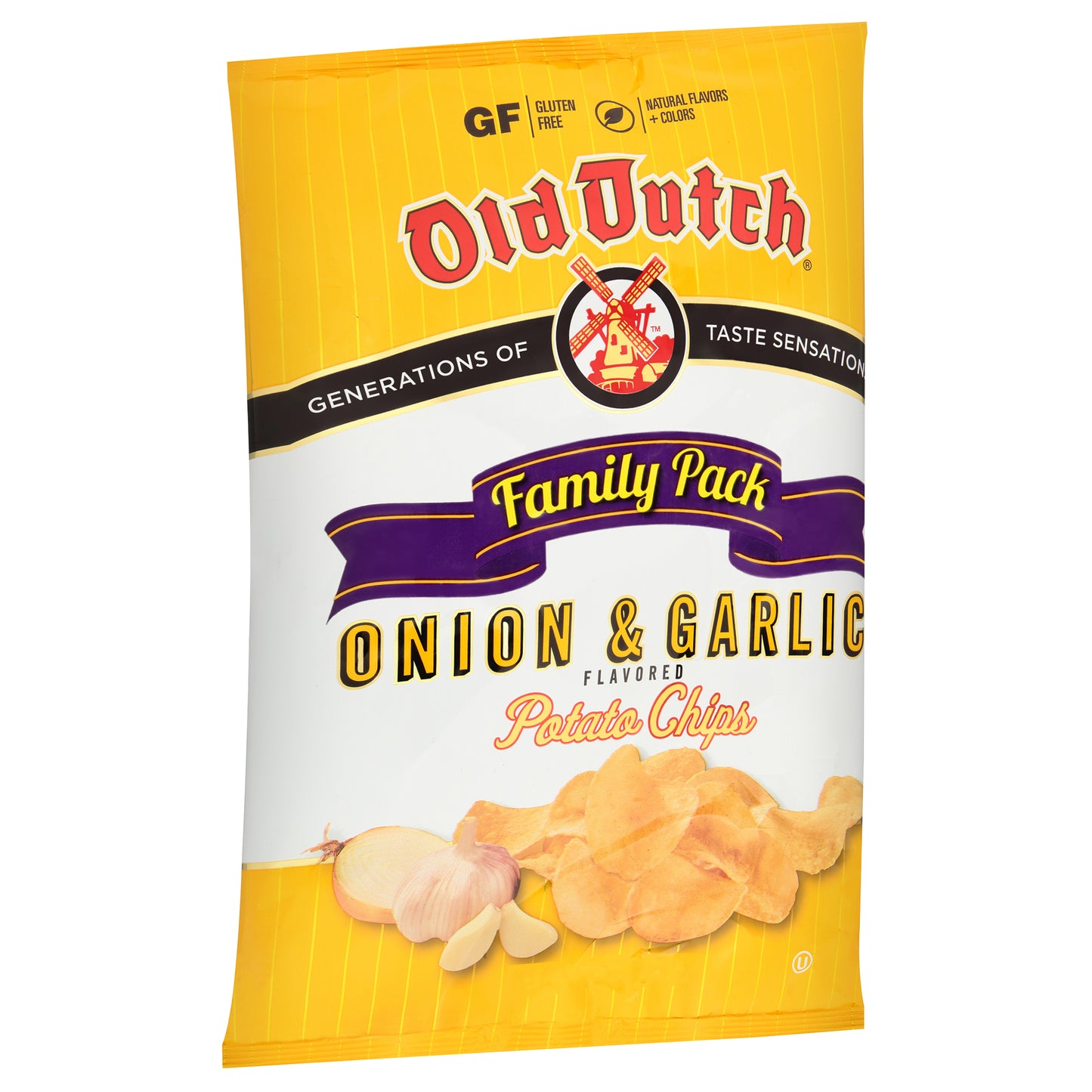 Old Dutch Family Pack Onion & Garlic Potato Chips 9.5 oz
