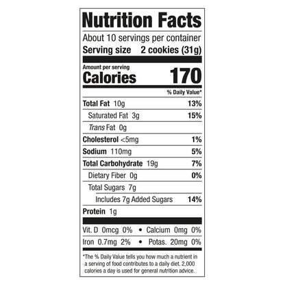 Keebler Brands 06557 153194 Sandies Pecan Cookies 11.3oz Overwrap Everyday 11.3oz No PMT