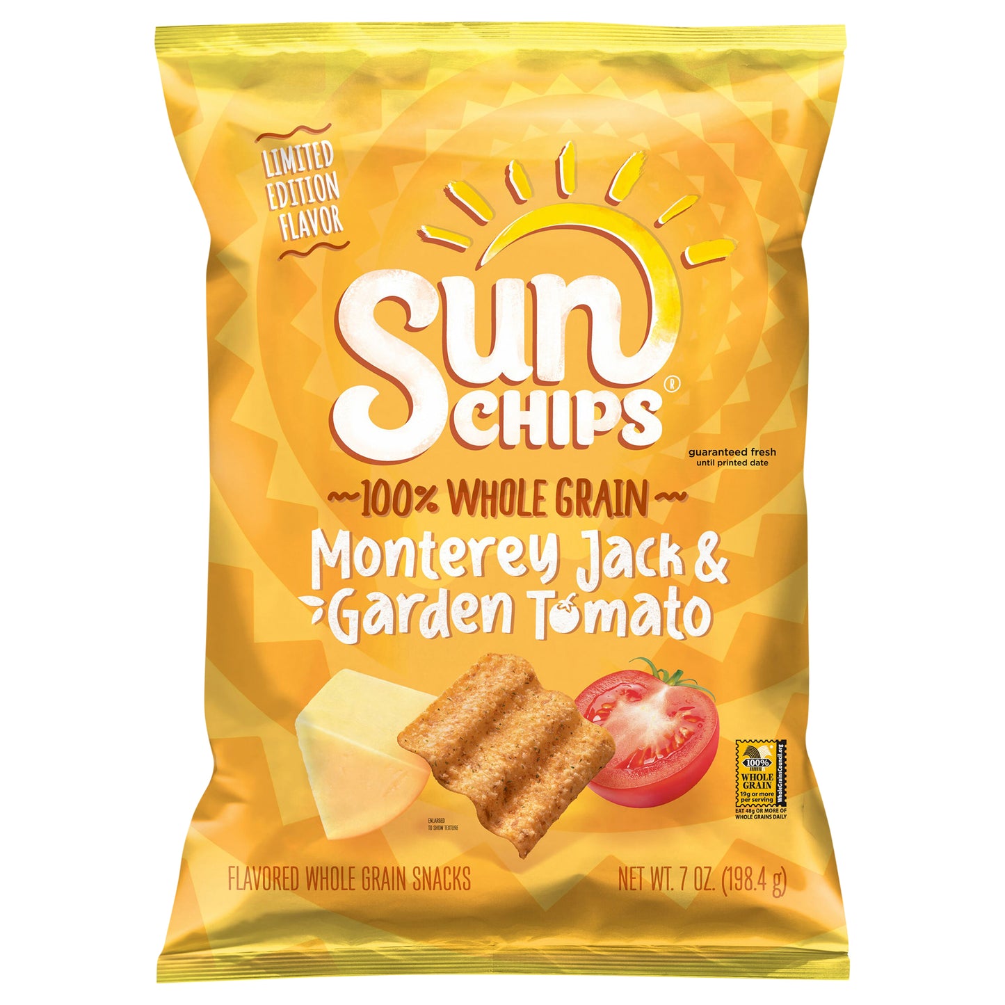 SunChips Monterey Jack & Garden Tomato Whole Grain Snacks 7 oz