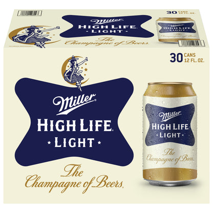 Miller High Life Light Beer 30 - 12 fl oz Cans