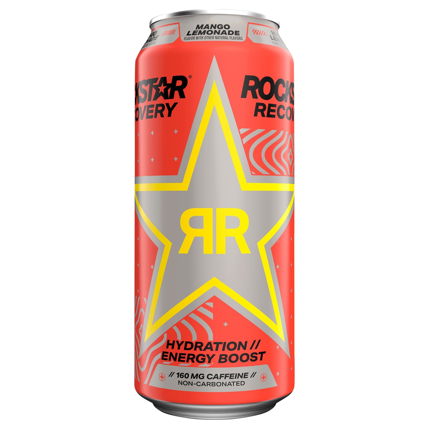 Rockstar Recovery Non-Carbonated Energy Drink Mango Lemonade 16 Fl Oz
