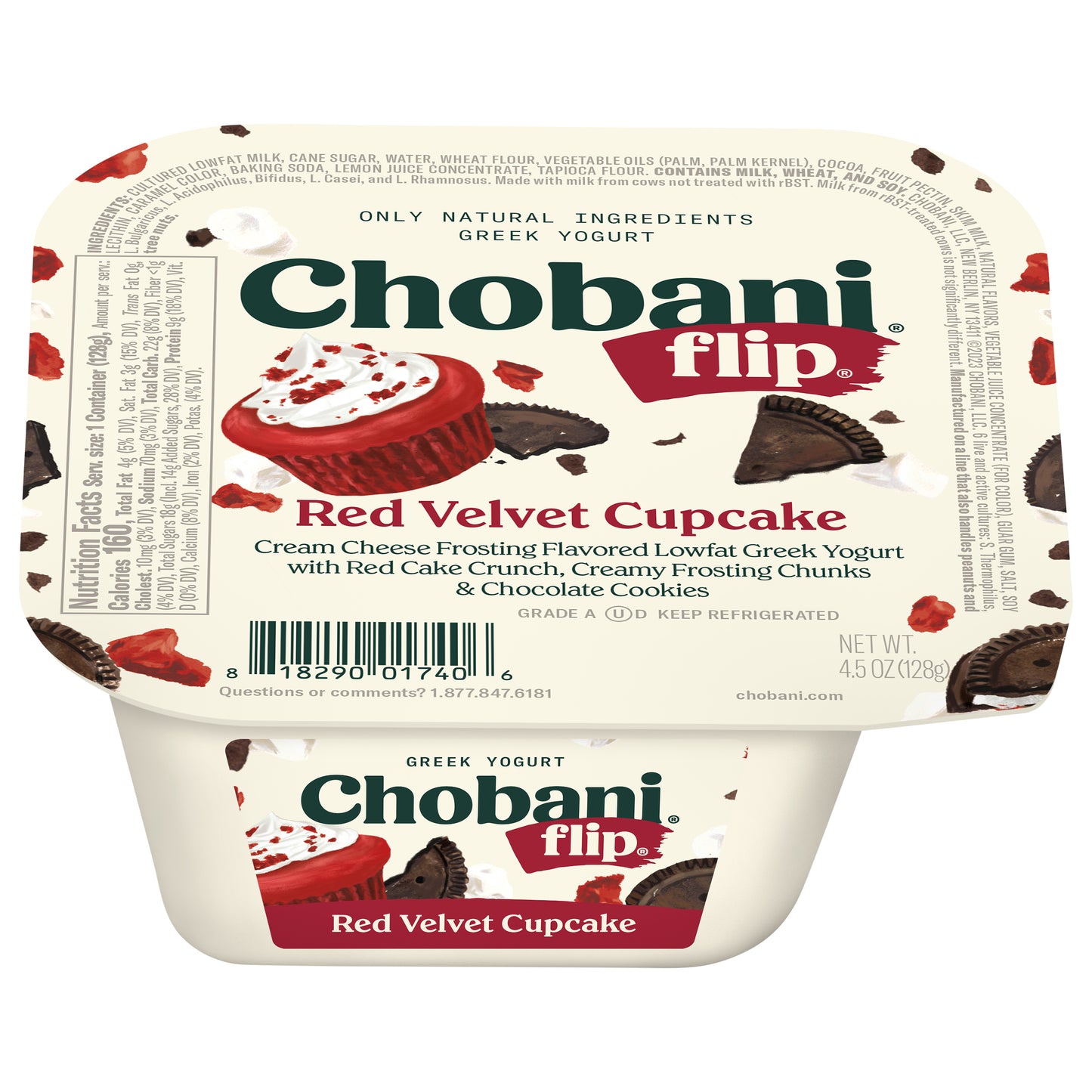 Chobani Flip Low-Fat Red Velvet Cupcake Greek Yogurt 4.5oz