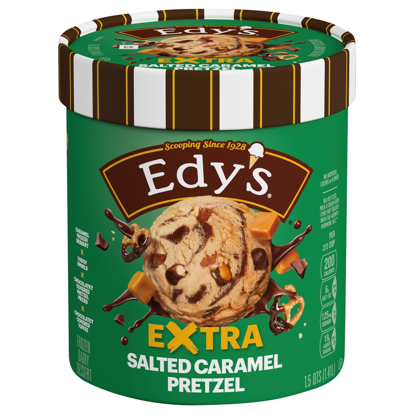 Edy's Extra Salted Caramel Pretzel, 1.5 Qt