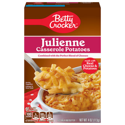 Betty Crocker Julienne Casserole Potatoes, Made With Real Cheese, 4 oz Box