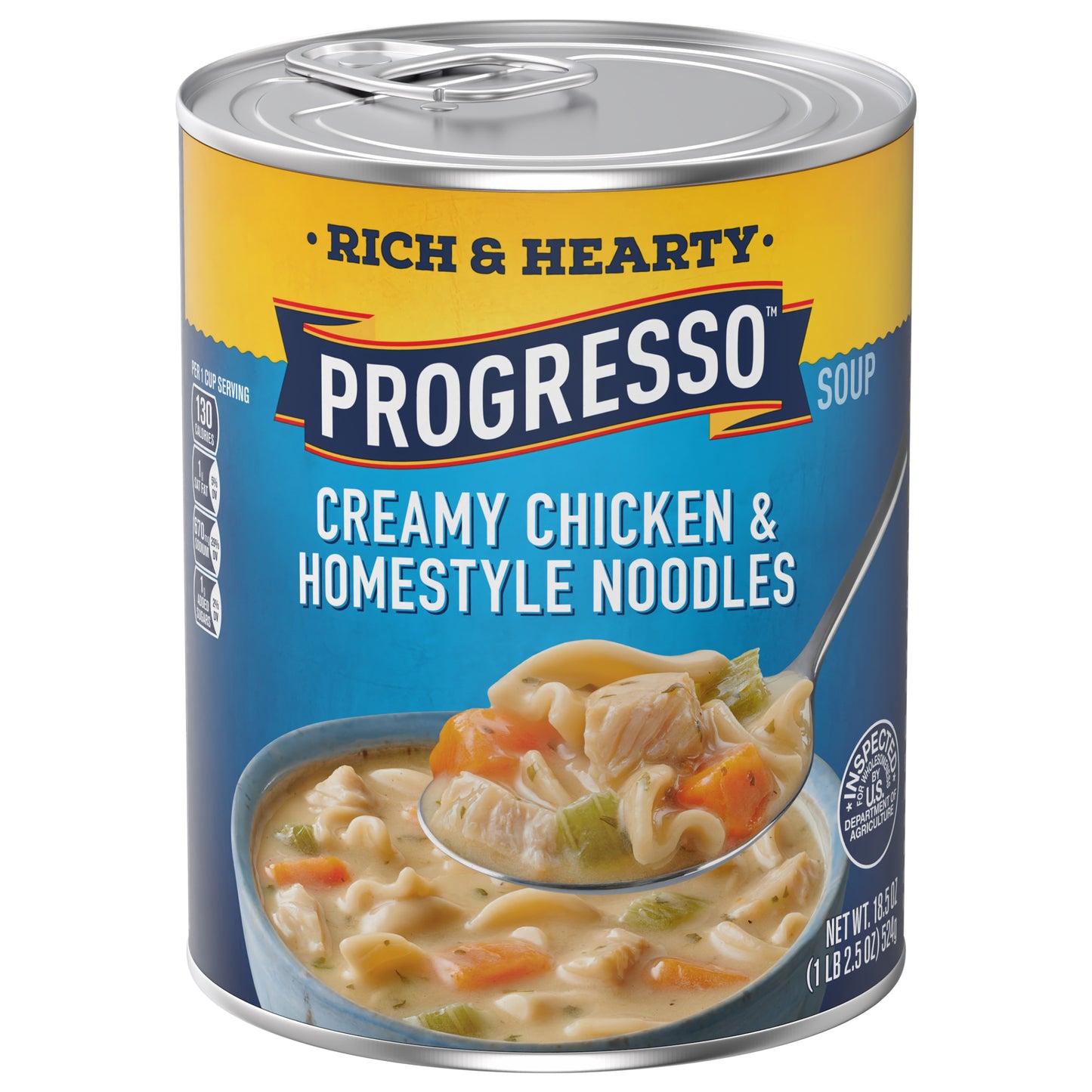 Progresso Creamy Chicken and Homestyle Noodles Soup, Rich and Hearty Canned Soup, 18.5 oz