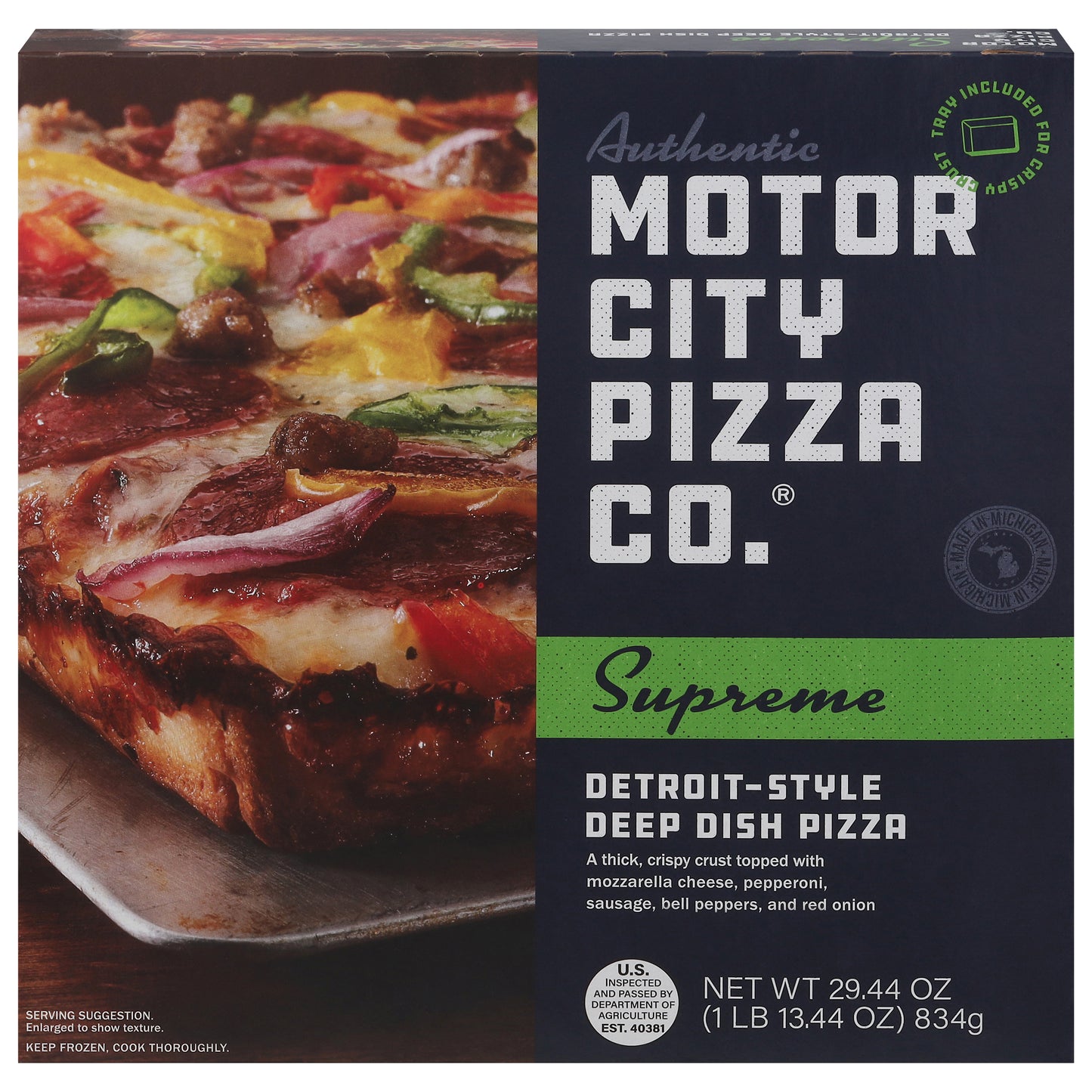 Motor City Pizza Co. Deep Dish Detroit-Style Supreme Pizza 29.44 oz