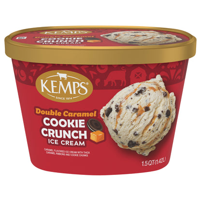Kemps Double Caramel Cookie Crunch Ice Cream 1.5 Quart