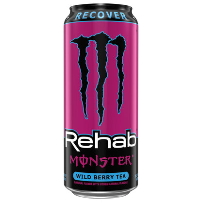 Rehab Monster Wild Berry Tea Energy Drink 15.5 fl oz