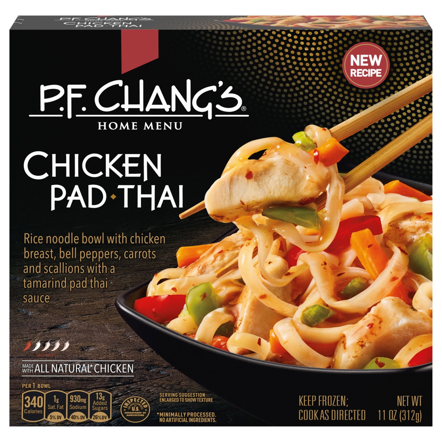 P.F. Chang's Home Menu Chicken Pad Thai Noodle Bowl, Frozen Meal, 11 oz.